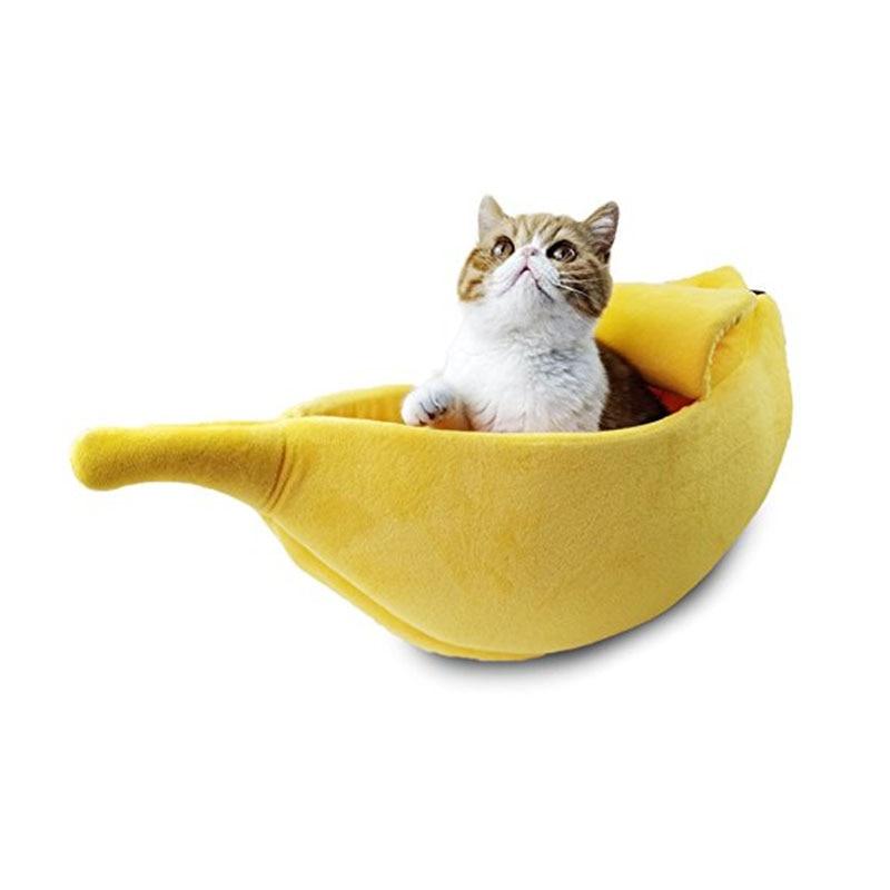 Warm & Portable Banana Pet Bed